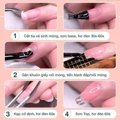 (CHÍNH HÃNG) Gel đắp móng Li-nail chất gel siêu đặc không nóng chảy đa năng màu trong suốt hũ to 65g ngành Nail