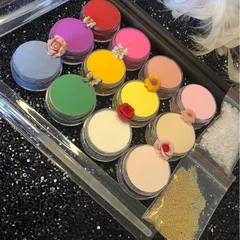Set 12 hũ bột mỹ siêu dẻo mịn nặn hoa nổi , đắp bột móng siêu êm hàng chuẩn