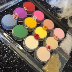 Set 12 hũ bột mỹ siêu dẻo mịn nặn hoa nổi , đắp bột móng siêu êm hàng chuẩn