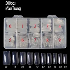 Móng úp chân phom dài chuẩn ôm khít chỉnh dài ngắn tuỳ ý siêu mỏng dẻo ôm phom hộp 500 móng hàng chuẩn