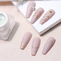 Gel nhện trong suốt vẽ móng chà tráng gương đa năng siêu dai đặc HOT