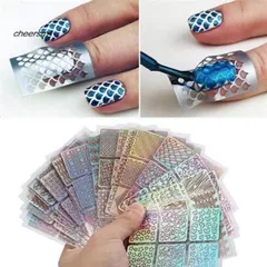 Set 24 giấy khuôn sticker vẽ móng nhiều mẫu giúp chị em vẽ móng tạo kiểu móng siêu dễ cực HOT