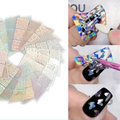 Set 24 giấy khuôn sticker vẽ móng nhiều mẫu giúp chị em vẽ móng tạo kiểu móng siêu dễ cực HOT