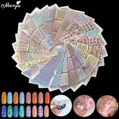 Set 24 giấy khuôn sticker vẽ móng nhiều mẫu giúp chị em vẽ móng tạo kiểu móng siêu dễ cực HOT