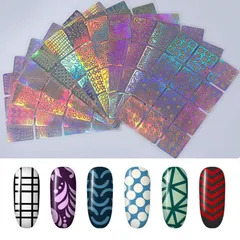 Set 24 giấy khuôn sticker vẽ móng nhiều mẫu giúp chị em vẽ móng tạo kiểu móng siêu dễ cực HOT
