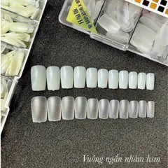 Móng úp HSM Phom Vuông Ngắn - Móng úp HSM Phom Hạt Na Tròn Ngắn chuẩn phom ôm khít siêu HO.T hộp 500 móng ( CHÍNH HÃNG )