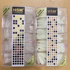 Móng úp HSM phom Nhọn nhám sẵn hộp 500 móng chuẩn xịn mỏng dẻo ( CHÍNH HÃNG )