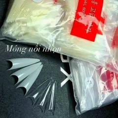 Móng Tip Nối Hàn - Móng Típ Ống Tre đủ phom đắp Gel , đắp Bột Nail siêu mỏng dẻo bịch 500 móng ( CHÍNH HÃNG )