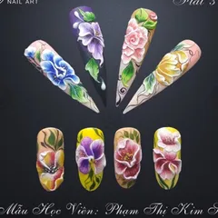 Set 12 màu bột vẽ cọ bản nail cao cấp siêu đặc chuẩn màu