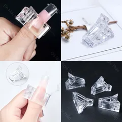 Set 5 kẹp cố định móng úp móng típ gel gôm chuyên dụng ngành nail