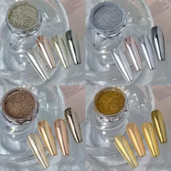 Set 4 Hũ Tráng Gương Nail Cao Cấp Hiệu Ứng Siêu Bóng Đủ Màu Cơ Bản Tạo 1001 Mẫu Nail Tráng Gương HOT [ TÚ ANH NAIL ]