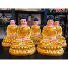 Tượng Phật Bổn Sư Thích Ca Mâu Ni màu vàng Composite cao cấp - cao 30cm, rất đẹp, cực chạy DƯƠNG KHOA SHOP