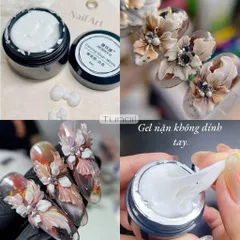 Gel Nặn Hoa Nổi 3D JIESHIYA Màu Trắng , Trong , Ánh Trai HOT - Gel Khô Nặn Charm Nổi Nail Siêu Dẻo Không Dính Tay