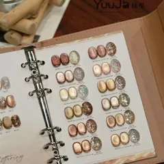 Set sơn mắt mèo mix nhũ 24 màu YUUJA cao cấp hiệu ứng siêu sáng tặng kèm bảng màu da gấp cực xịn [ TÚ ANH NAIL ]