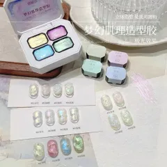 Khay 4 ô gel vẽ nhũ bạch kim siêu sáng - Gel dặm ombre đa năng đủ tông mẫu mới nhất cực HOT ngành Nail