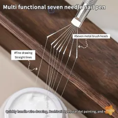 Cây cào 7 chấu Nail - Dụng cụ tạo hình lấy gel đa năng ngành Nail thép không gỉ siêu bền HO.T