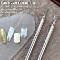 Cây cào 7 chấu Nail - Dụng cụ tạo hình lấy gel đa năng ngành Nail thép không gỉ siêu bền HO.T