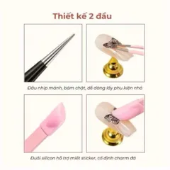 Nhíp 2 Đầu Cao Cấp Gắp Charm Đá Phụ Kiện Nail Sticker Đa Năng Mũi Siêu Khít Chuyên Dụng [ TÚ ANH NAIL ]