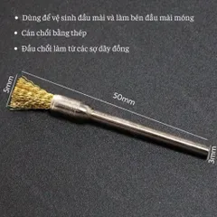 Chổi vệ sinh đầu mài chuyên dụng chất liệu thép không gỉ cao cấp giúp làm sạch tăng độ sắc bén cho đầu mài Nail