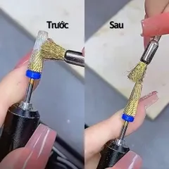 Chổi vệ sinh đầu mài chuyên dụng chất liệu thép không gỉ cao cấp giúp làm sạch tăng độ sắc bén cho đầu mài Nail
