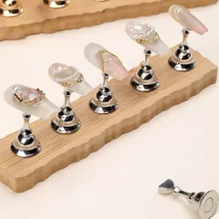 Đế Gỗ Nam Châm Hình Quân Cờ Set 5 - 10C Gắn Móng Giả Nailbox Loại Cao cấp Siêu Chắc Chắn Cho Thợ Nail [ TÚ ANH NAIL ]