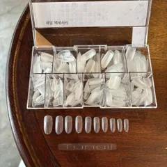 Móng úp nhám sẵn HSM phom tròn hạt gạo hộp 500 móng đủ size form chuẩn mã HOT [ TÚ ANH NAIL ]