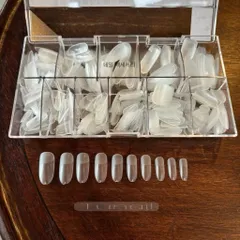 Móng úp nhám sẵn HSM phom tròn hạt gạo hộp 500 móng đủ size form chuẩn mã HOT [ TÚ ANH NAIL ]