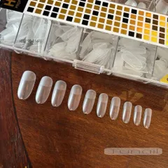 Móng úp nhám sẵn HSM phom tròn hạt gạo hộp 500 móng đủ size form chuẩn mã HOT [ TÚ ANH NAIL ]
