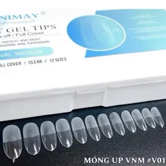 Móng úp nhám sẵn HSM phom tròn hạt gạo hộp 500 móng đủ size form chuẩn mã HOT [ TÚ ANH NAIL ]
