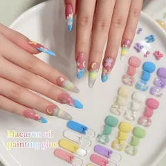 Gel thạch cao vẽ nổi khay 9 màu cao cấp chất siêu đặc sơn vẽ tạo mẫu Nail ombre đa năng [ TÚ ANH NAIL ]