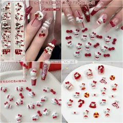 [ HOT ] Khay Charm Hoạt Hình Hello Kitty 12 Ngăn Mix Nhiều Kiểu Trang Trí Móng Tay Nailbox Xinh Xắn [ TÚ ANH NAIL ]