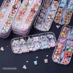 [ HOT ] Khay Charm Hoạt Hình Hello Kitty 12 Ngăn Mix Nhiều Kiểu Trang Trí Móng Tay Nailbox Xinh Xắn [ TÚ ANH NAIL ]