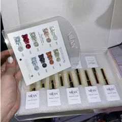 Set Sơn Gel Nhũ Flash 9 Màu Milan Hiệu Ứng Phản Quang Lấp Lánh Siêu Sáng Tặng Kèm Bảng Màu Mica Xịn [ TÚ ANH NAIL ]