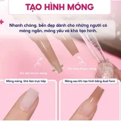 Móng Úp Gel Gôm Dual Phom Hộp 12 Phom Móng 288C Đủ Size - Móng Nối Tạo Cầu Móng - Đắp Gel Bột Siêu Dẻo Bền