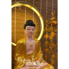 Tôn tượng Tây Phương Tam Thánh 30cm cực đẹp 3 tượng MÀU VÀNG DƯƠNG KHOA SHOP