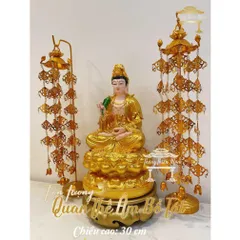 Tôn tượng Tây Phương Tam Thánh 30cm cực đẹp 3 tượng MÀU VÀNG DƯƠNG KHOA SHOP