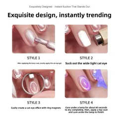 [ HOT ] Nam Châm Vòng Tròn Nail - Nam Châm Tạo Hình Sơn Mắt Mèo Vòng Tròn Siêu Nét Chỉ 3S Lực Hút Mạnh [ TÚ ANH NAIL ]