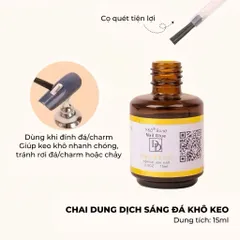 Dung dịch khô keo siêu tốc DD - Waloc lẻ chai giúp keo dán chắc bền chai 15ml Chính Hãng [ TÚ ANH NAIL ]