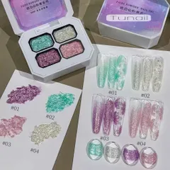 Khay Gel Nhũ Thạch Cao Mịn - Nhũ Khổng Tước Hiệu Ứng Lấp Lánh Siêu Sáng Cho Móng - Gel Dặm Ombre Nail Đa Năng Mã HOT