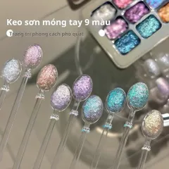 Khay Gel Nhũ Thạch Cao Mịn - Nhũ Khổng Tước Hiệu Ứng Lấp Lánh Siêu Sáng Cho Móng - Gel Dặm Ombre Nail Đa Năng Mã HOT