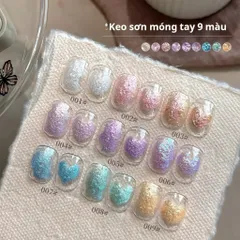 Khay Gel Nhũ Thạch Cao Mịn - Nhũ Khổng Tước Hiệu Ứng Lấp Lánh Siêu Sáng Cho Móng - Gel Dặm Ombre Nail Đa Năng Mã HOT
