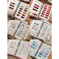Set sơn mắt mèo mix nhũ Yuuja 24 màu cao cấp tone HOT tặng kèm bảng màu gấp bọc da VIP [ TÚ ANH NAIL ]