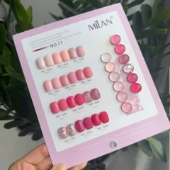Set sơn gel 12 màu Milan cao cấp tông hồng thời thượng chai 15ml ( Tặng kèm bảng màu Mica xịn )