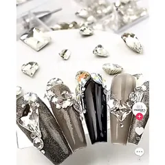 Set 100v đá khối chân lồi Angelica cao cấp mix đủ màu siêu sáng đẹp không bong chân