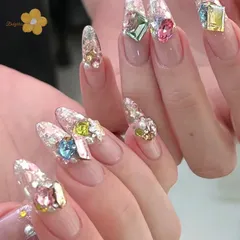 Set 100v đá khối chân lồi Angelica cao cấp mix đủ màu siêu sáng đẹp không bong chân