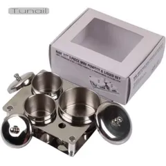 Bộ 3 Nồi INOX Không Gỉ Cao Cấp Đựng Liqid Lư.u Huỳnh Đắp Bột Móng Có Nắp Đậy Chống Bay Hơi - Chống Ăn Mòn Tiện Lợi