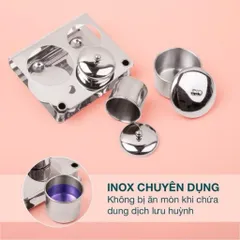 Bộ 3 Nồi INOX Không Gỉ Cao Cấp Đựng Liqid Lư.u Huỳnh Đắp Bột Móng Có Nắp Đậy Chống Bay Hơi - Chống Ăn Mòn Tiện Lợi