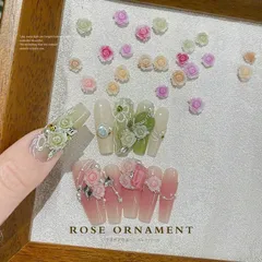 Set charm hoa hồng mẫu mới cánh hoa siêu mảnh đẹp như hoa thật đủ màu Hot