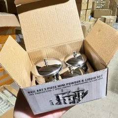 Bộ 3 Nồi INOX Không Gỉ Cao Cấp Đựng Liqid Lư.u Huỳnh Đắp Bột Móng Có Nắp Đậy Chống Bay Hơi - Chống Ăn Mòn Tiện Lợi