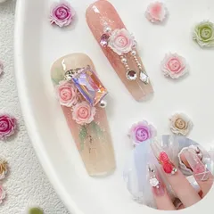 Set charm hoa hồng mẫu mới cánh hoa siêu mảnh đẹp như hoa thật đủ màu Hot